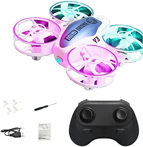 Hengjierun Drones pour Enfants, Mini Drone UFO LED pour Enfants, 360 Flips, Télécommande 10 Canaux, Drone RC avec Maintien D'altitude Et Mode sans Tête, Petit Quadricoptère RC avec LED Fiche Technique et Prix au Maroc