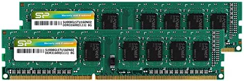 Silicon Power Module de mémoire RAM DDR3 16 Go (2 x 8 Go) 1600 MHz (PC3 12800) 240 broches CL11 1,35 V/1,5 V sans tampon UDIMM pour ordinateur de bureau Fiche Technique et Prix au Maroc
