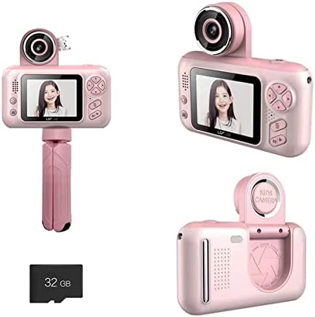 EMEBAY 2.4 Pouces Appareil Photo Numérique avec Support de Trépied pour Enfants, Mini Caméra Selfie Rechargeable Caméscope 32G SD Carte Vidéo HD 1080p, Cadeau Jouet Filles Garçons Fiche Technique et Prix au Maroc