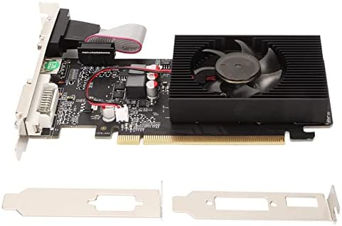 ciciglow Carte Graphique DDR3 1 Go, Cartes Graphiques GT220 128 Bits avec 2 Supports PCI Express X16 2.0 Interface Carte Vidéo de Jeu de Bureau Prenant en Charge VGA/HDMI/DVI Fiche Technique et Prix au Maroc