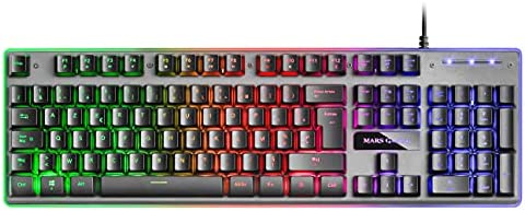 Mars Gaming MK220FR, Clavier Gaming H-Mech, FRGB Rainbow et Halo, Antighosting, Langue Française Fiche Technique et Prix au Maroc