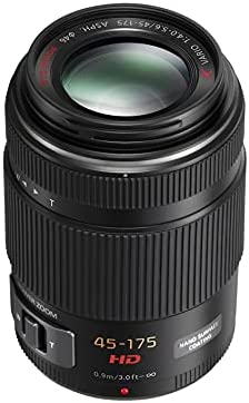Panasonic Lumix 45-175mm F4.0-5.6 | Objectif Téléphoto H-PS45175E-K (Zoom puissant motorisé, Stabilisé, Compact, equiv. 35mm : 90-350mm) Noir – Compatible monture Micro 4/3 Panasonic & Olympus Fiche Technique et Prix au Maroc