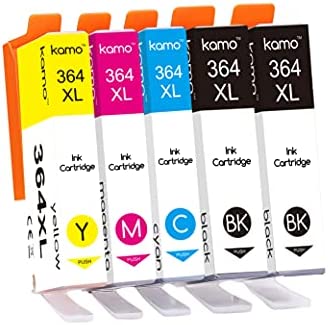 Kamo 364 XL Pack de 5 Cartouches d'encre Compatible avec HP 364 364XL Cartouche, pour Deskjet 3070A 3520 3522 3524, Officejet 4620 4622, Photosmart 5510 5520 5514 5515 5522 5524 6510 6520 7510 Fiche Technique et Prix au Maroc