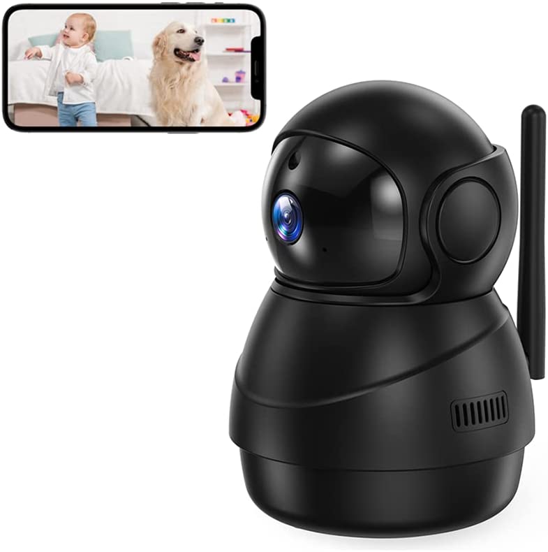 ZJX Caméra WiFi Intérieur, Caméra Surveillance WiFi pour Bébé/Aîné/Animal Domestique/Maison,Caméra Bébé avec Détection de Mouvement/Alarme Son Anormal,24h/24 et 7j/7, Noir Fiche Technique et Prix au Maroc