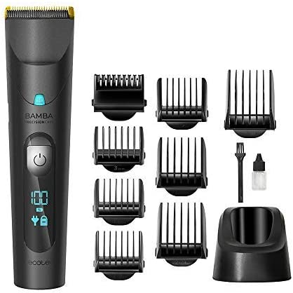 Cecotec Tondeuse Bamba PRecisionCare Titanium. Batterie avec autonomie de 60 minutes. Lames en acier inoxydable avec revêtement en titane, 3 Peignes pour barbe et cheveux (Wet&Dry) Avis, Fiche Technique et Prix au Maroc