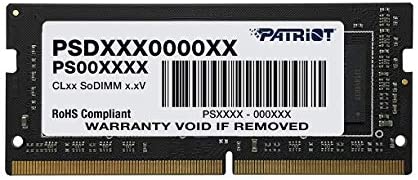 Patriot Memory Série Signature SODIMM Module de mémoire DDR4 3200 MHz PC4-25600 16Go (1x16Go) C22 - PSD416G320081S Fiche Technique et Prix au Maroc