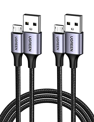 UGREEN Lot de 2 Câble Micro USB QC Rapide 3A Nylon Tressé Compatible avec Manette PS4, Galaxy S7 S6, Appareils Android (1M) Fiche Technique et Prix au Maroc