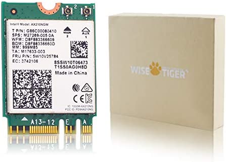 WISE TIGER AX210NGW - Carte WiFi 6E 11AX - Module WiFi 2 x 2 MU-MIMO - Carte sans Fil Double Bande avec Adaptateur WiFi Interne BT 5.2 pour Ordinateur Portable, Compatible avec Windows 10 64 bi Fiche Technique et Prix au Maroc