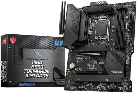 MSI MAG B660 TOMAHAWK WIFI DDR4 Carte Mère, ATX - Pour Processeurs Intel Core 12è Gén, LGA 1700 - Memory Boost DDR4 4800+MHz/OC, Slots PCIe 4.0 & 3.0 x16, 3 x Slots M.2 Gen4, Wi-Fi 6 Fiche Technique et Prix au Maroc