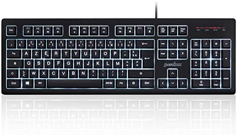 perixx PERIBOARD-329, Clavier USB Filaire rétroéclairé, Lettres imprimées en Grand en Grand avec LED éclairée en 7 Couleurs, Touches à Ciseaux de Type X, AZERTY Français Fiche Technique et Prix au Maroc