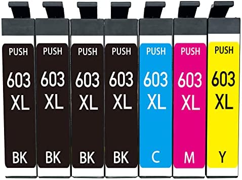 akaca 603XL Cartouches d'encre Compatibles avec Epson 603 603XL (4X Noir, 1x Cyan Magenta Jaune), pour Expression Home XP-2100 XP-3100 XP-4100 XP-4150, Workforce WF-2830 WF-2835 WF-2840 Fiche Technique et Prix au Maroc