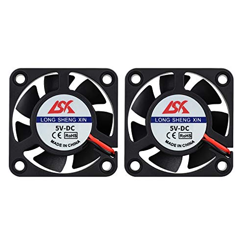 HAWKUNG 2 Pièces 3D Imprimante Ventilateur de Refroidissement Extrudeuse Accessoire 4010 40 x 40 x 10 mm DC 2 Pin Connecteur 5V Portant Silencieux Sans Radiateur Refroidisseur Ventilateur, Noir Fiche Technique et Prix au Maroc