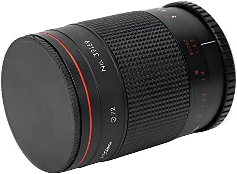 Objectif de Miroir Téléobjectif 500mm F8, Miroir Téléobjectif Objectif de Mise au Point Manuelle Objectif de Caméra Paysage Oiseau, pour Canon EF Appareil Photo Reflex à Monture Fiche Technique et Prix au Maroc