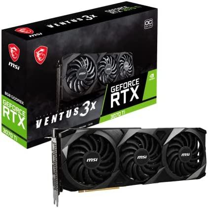 MSI RTX 3070 TI Ventus 3X 8G OC Carte Graphique NVIDIA GeForce RTX 3070 Ti 8 Go GDDR6X Gris Fiche Technique et Prix au Maroc