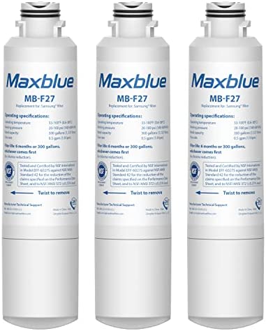 Maxblue DA29-00020B Filtre à Eau pour Réfrigérateur, Compatible avec Samsung DA29-00020B, HAF-CIN EXP DA29-00020A DA29-00019A DA97-08006 DA97-08043ABC, Kenmore46-9101, REFSVC AP5271937, HDX-FMS-2 (3) Avis, Fiche Technique et Prix au Maroc