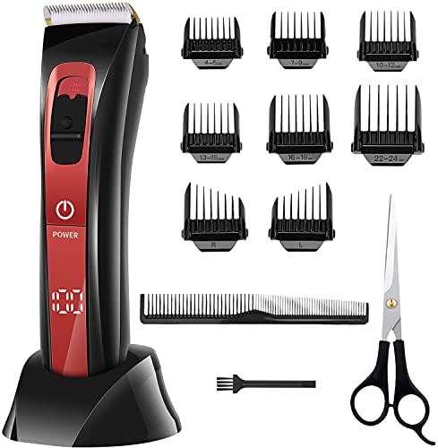 Tondeuse Cheveux Hommes Professionnelle Tondeuse à Cheveux Électrique sans Fil Lame en Céramique et Titane Réglable avec 8 Sabots 33mAh Avis, Fiche Technique et Prix au Maroc