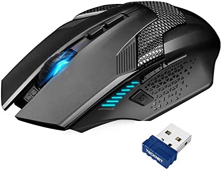 TECKNET Souris Gamer 2.4G, Souris sans Fil 4800 DPI 5 Niveaux Réglables avec Récepteur Nano USB, 8 Boutons Ergonomique Souris pour Gaming, PC et Ordinateur Portable Fiche Technique et Prix au Maroc
