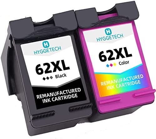 Hyggetech Cartouches d'encre HP 62XL remanufacturées, compatibles avec HP OfficeJet 200 5740 5740 5742 HP Envy 5540 5544 5545 5547 5548 5640 5642 5644 5646 5660 7640 5542 (1 Noir, 1 Tricolore) Fiche Technique et Prix au Maroc
