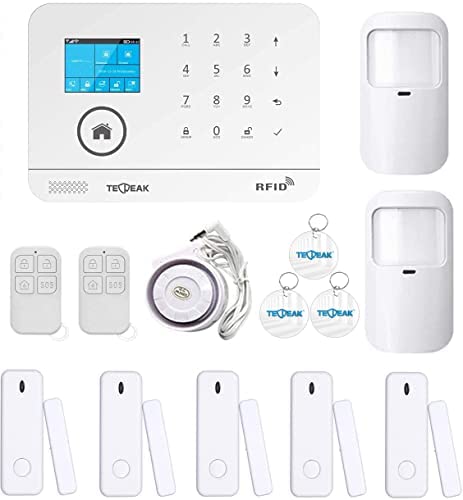 Système d'alarme Sécurité sans Fil WiFi GSM, TECPEAK Kits de sécurité pour la Maison, HomeSecure Compatible avec Amazon Alexa & Google Home (Version française) Fiche Technique et Prix au Maroc