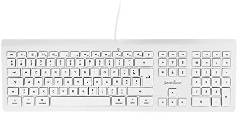 perixx Periboard-323 Clavier Filaire Silencieux Rétroéclairé Compatible avec Mac OSX, 11 Touches multimédia, AZERTY Français Fiche Technique et Prix au Maroc