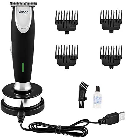 Venga! Tondeuse à barbe pour hommes, charge rapide via alimentation USB, tonte de près, allure rétro, sans câble, noir/argenté, VG HC 3000 Avis, Fiche Technique et Prix au Maroc