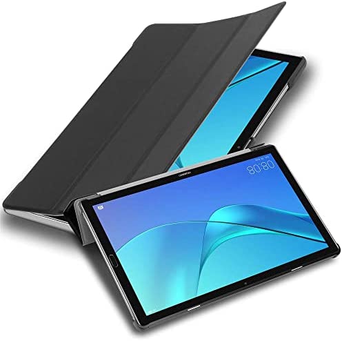 Cadorabo Coque Tablette pour Huawei MediaPad M5 / M5 Pro (10.8" Zoll) en Noir Satin – Housse Protection Très Fine en Similicuir en Style Livre avec Auto Wake Up et Stand Horizontal Fiche Technique et Prix au Maroc
