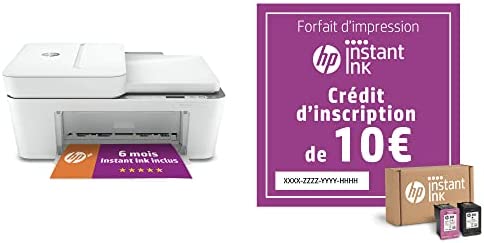 HP DeskJet 4120e Imprimante Tout en Un - Jet d'encre Couleur & Crédit au Forfait d’Impression Instant Ink de 10€ Fiche Technique et Prix au Maroc
