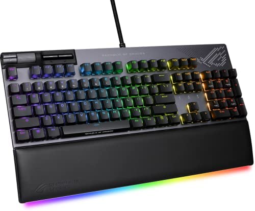 ASUS ROG Strix Flare II Animate - Clavier mécanique Gaming AZERTY avec écran LED Anime Matrix, switches opto-mécaniques ROG NX Red, Repose-Poignet Lumineux, éclairage Aura Sync Fiche Technique et Prix au Maroc