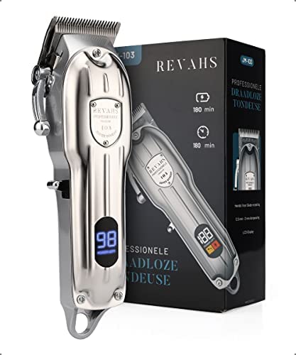 REVAHS Tondeuse Cheveux Homme Professionnelle - Tondeuse Barbe - 0.5-25mm - 8 peignes - Argent Avis, Fiche Technique et Prix au Maroc