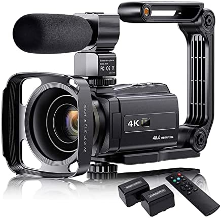 Flyafish Caméra VLog Caméscope de caméra vidéo 4K avec Microphone 4 8MP Vlogging Camera 16x Zoom 3.0inch Tactile Ivre Vision Nocturne Wi-FI Vlog Caméras Web Caméra de caméscope à Zoom numérique Fiche Technique et Prix au Maroc