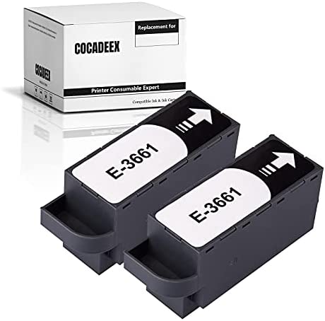 COCADEEX Lot de 2 boîtes de Maintenance d'encre de Rechange pour T3661 ou C13T366100, Fonctionne avec XP-8500 XP-8505 XP-8600 XP‑8605 XP-15000 XP-6000 XP-6005 XP-6100 XP-6105 XP-970 Imprimante Fiche Technique et Prix au Maroc