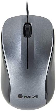 NGS Crew - Souris Optique 1200dpi avec Câble USB, Souris pour Ordinateur ou o Laptop avec 2 Boutons, Ambidextre, GrisAvis,  Fiche Technique et Prix au Maroc