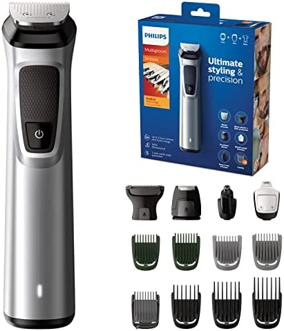 Philips MG7720/15 - Tondeuse Barbe et Précision 14 en 1 Technologie DualCut, Autonomie 120 minutes, Noir/Argent Avis, Fiche Technique et Prix au Maroc