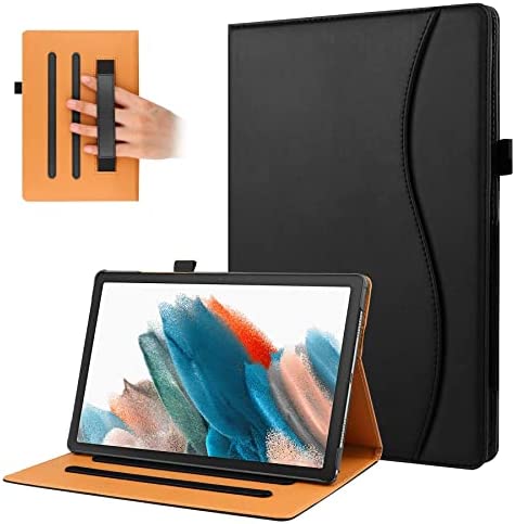 VOVIPO Coque pour Samsung Galaxy Tab A8 10,5 Pouces 2021 SM-X205/X200 , étui de Protection Folio en Cuir à Angles de Vision Multiples avec dragonne pour Galaxy Tab A8 10,5 Pouces 2021-Black Fiche Technique et Prix au Maroc