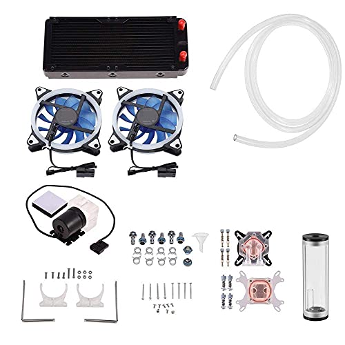 Kit de refroidissement par eau bricolage 240mm refroidisseur de dissipateur de chaleur universel CPU/GPU bloc réservoir de pompe LED ventilateur dissipateur de chaleur ordinateur tout-en-un Fiche Technique et Prix au Maroc