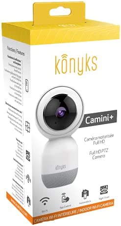 Konyks Caméraintérieure Camini+, WiFi, Full HD, Motorisée 355°, Alerte détection de Mouvement, Notifications, Vision de Nuit Fiche Technique et Prix au Maroc
