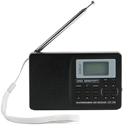 Radios Portables Petite Radio Pleine Bande AM/FM/SW DSP Haut-Parleur Stéréo Affichage LCD Réveil Radio de Poche Meilleure Réception avec Antenne Télescopique Fiche Technique et Prix au Maroc