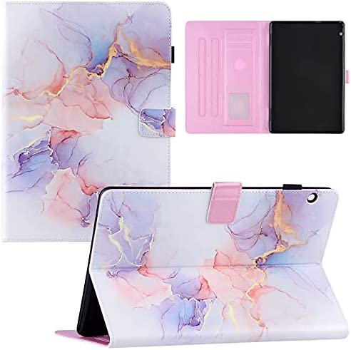 Compatible avec Huawei MediaPad T5 Coque,PU Leather Protective Étui avec Fonction de Support Tablette Housse avec Fente Carte pour Huawei MediaPad T5/AGS2-W09, AGS2-W19, AGS2-L09,Marbre rose blanc Fiche Technique et Prix au Maroc