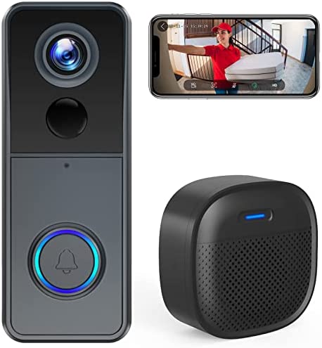 XTU 1080P HD Sonnette sans Fil avec Caméra, Sonnette sans Fil Exterieur Etanche, Visiophone sans Fil avec Carillon Détection de Mouvement PIR, Vision Nocturne, Audio Bidirectionnel, IP66 Étanche Fiche Technique et Prix au Maroc