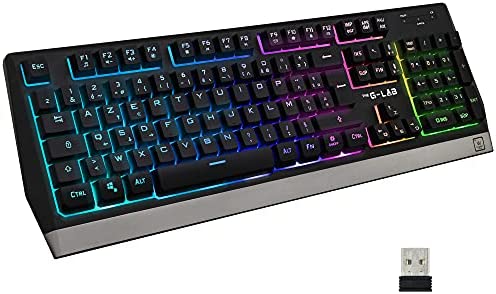 The G-Lab Keyz Tungsten Clavier sans Fil AZERTY FR - Clavier Wireless Ergonomique, Durable, Discret, Batterie Intégrée Longue Durée - Clavier Gamer Rétroéclairé pour PC, PS4, PS5, Xbox One - NouveauAvis,  Fiche Technique et Prix au Maroc