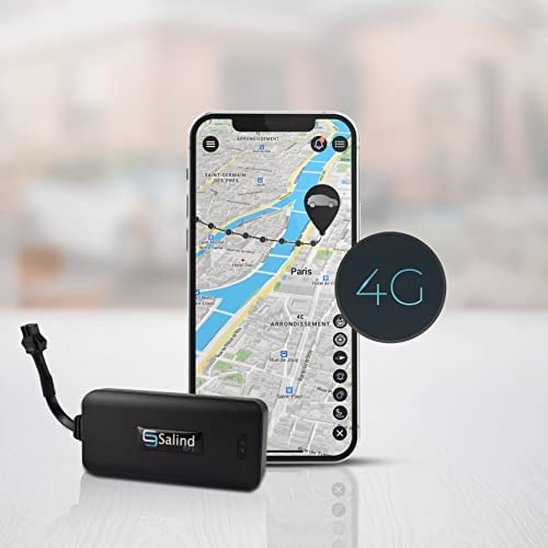 Salind GPS 01 4G- Traceur GPS pour Voitures, Motos et véhicules avec Carte SIM, Application pour Android et iPhone, localisation Live en Temps réel, Mini Traceur GPS - Réseau 4G Fiche Technique et Prix au Maroc