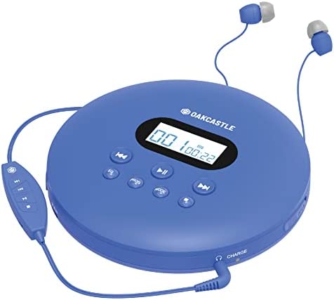 Oakcastle CD100 Lecteur CD Bluetooth Rechargeable, 12 Heures de conférences Portables, Conférencier CD Personnel Compatible Voiture, Casque Inclus, Sortie auxiliaire, égaliseur personnalisé, baladeur Fiche Technique et Prix au Maroc