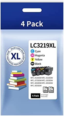 LC3219XL Cartouches d'encre Remplacement pour Brother LC3219 XL LC3217XL, Compatible pour MFC-J5330DW MFC-J5335DW MFC-J6930DW MFC-J5730DW MFC-J6530DW MFC-J6935DW (Noir Cyan Magenta Jaune, 4-Pack)Avis,  Fiche Technique et Prix au Maroc