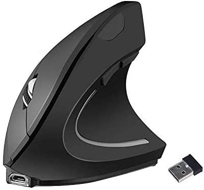 Souris verticale sans fil ergonomique avec souris verticale,souris optique rechargeable optique 2.4G Souris optique de haute précision réglable800/12001600DPI, 5boutons pour PC/Ordinateurportable/Mac Fiche Technique et Prix au Maroc