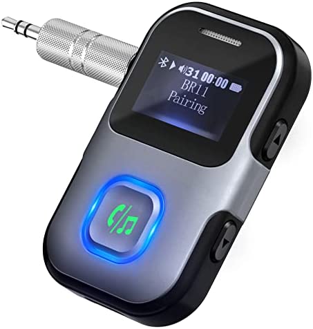 LENCENT Récepteur Bluetooth auxiliaire pour voiture, Micro intégré, Appels Mains Libres, Réduction du Bruit, AUX 3,5 mm pour voiture, stéréo domestique, écouteur filaire, adaptateur Bluetooth avce LCD Fiche Technique et Prix au Maroc