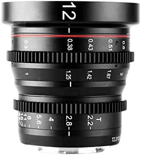 Meike 12mm T2.2 Manual Focus Wide Angle Fixed Prime Cinema Lens for M43 Micro Four Thirds MFT Mount Cameras and Cinema Camera BMPCC 4K Fiche Technique et Prix au Maroc