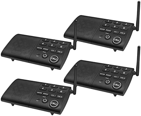 Système d'Interphone Hosmart sans Fil, Appel privé et de Groupe, Full-Duplex Communication avec la Portée 300 mètres pour Maison et Bureau (Pack de 4) Avis, Fiche Technique et Prix au Maroc