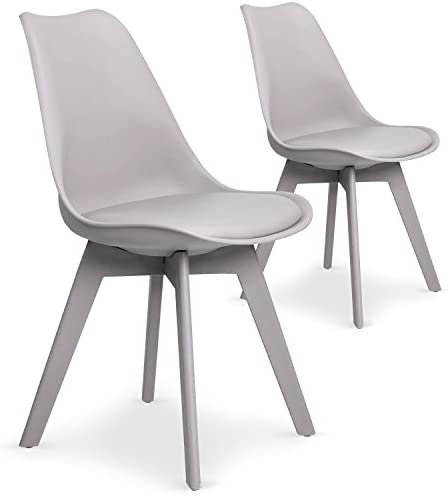 Menzzo Lot de 2 chaises Juno Gris Fiche Technique et Prix au Maroc