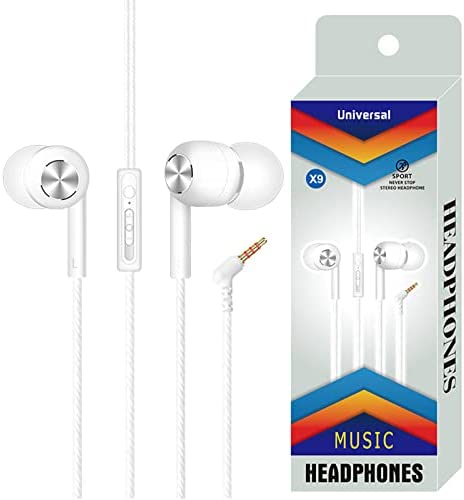Rtinle Écouteurs Intra-Auriculaires, écouteurs de Sport, magnétiques, résistants à la Transpiration, Isolation Acoustique, Haute définition, Basses puissantes, Port Jack 3,5 mm (Blanc) Fiche Technique et Prix au Maroc
