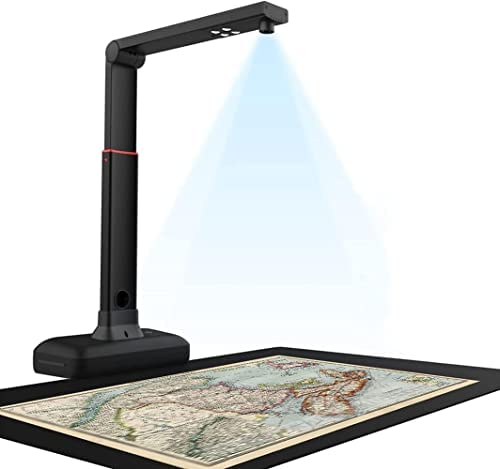 MORAIG Scanner de documents 23 MP, scanner de livre pour enseignants, taille A2, fonction de reconnaissance de texte, technologie d'aplatissement automatique et de suppression d'empreintes digitales Fiche Technique et Prix au Maroc